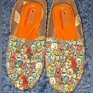Bobs Colorful Dog Print Slip-On Shoes